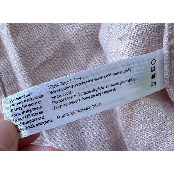 Eileen Fisher Open Front Linen Jacket Size XL Women’s Pink - Picture 4 of 7